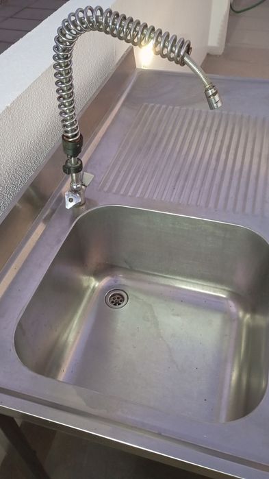 Bancada de lavagem inox