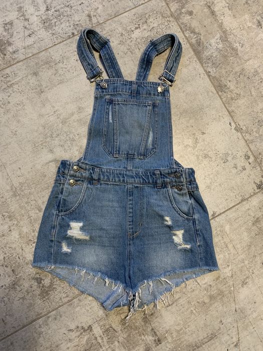 Spodenki jeansowe ogrodniczki XS 34 H&M