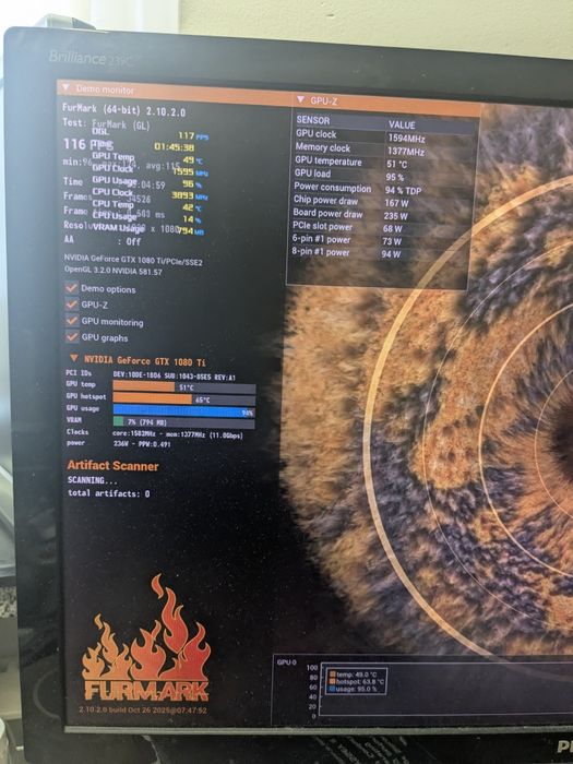 Asus gtx 1080ti 11gb на водоблоці