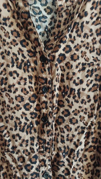 Kaffe sukienka 40 wiskoza koszulowa panterka