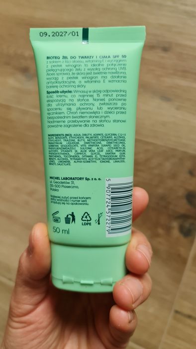 Żel SPF 50 Bioteq 50ml