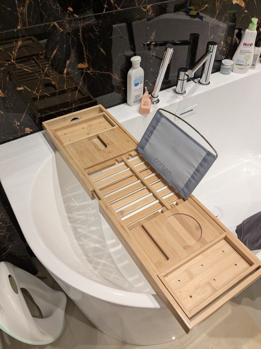Półka do wanny bambusowa