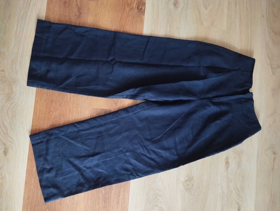 Spodnie letnie szerokie len zara