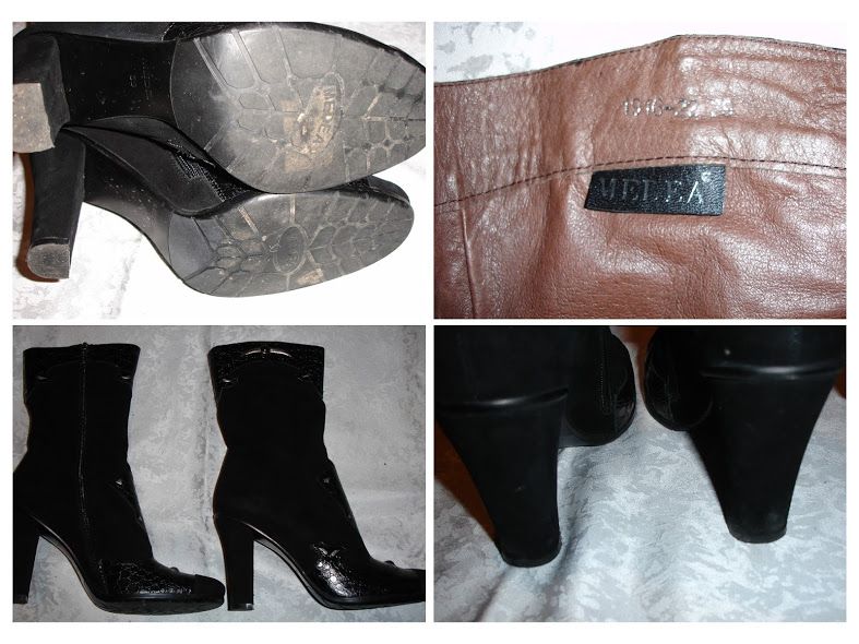 Сапоги/ЧОБОТИ 39-40 р. (25-26 см) жіночі. ЧОРНІ. Каблук. ДЕМІСЕЗОН.