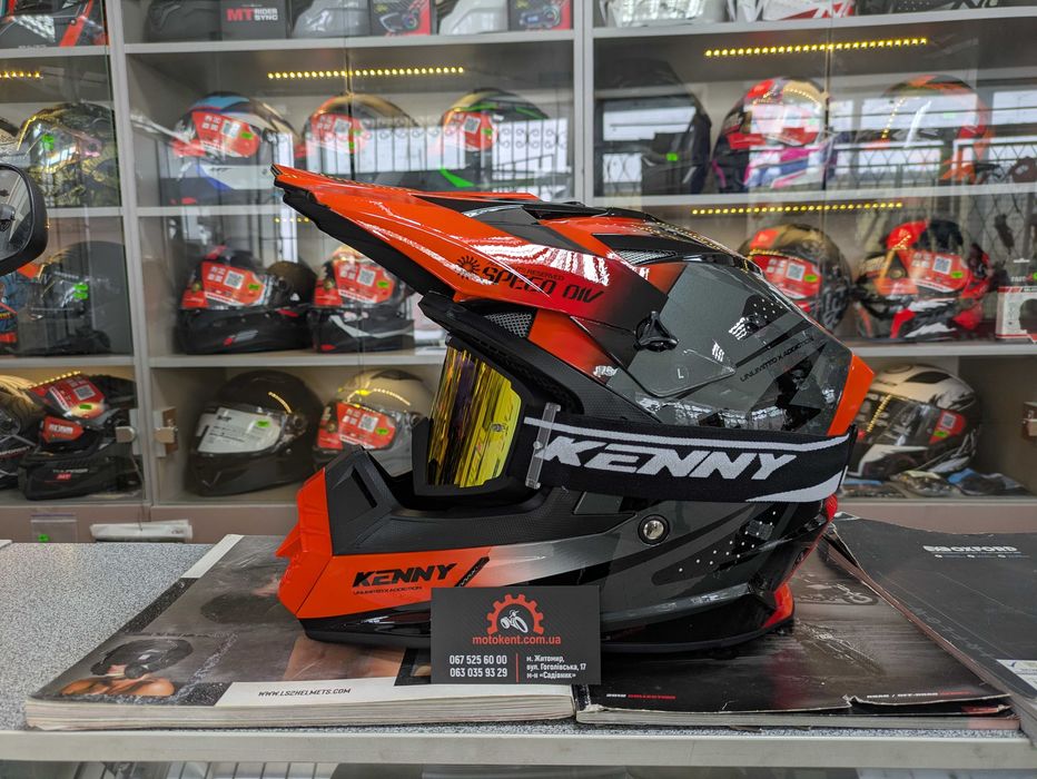 Мото шолом кросовий єндуро Kenny Track Speed мотошолом для мотокросу