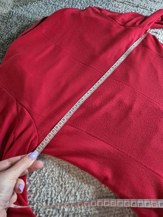 Czerwona marynarka z wiskozy damska Orsay 34 stan dobry