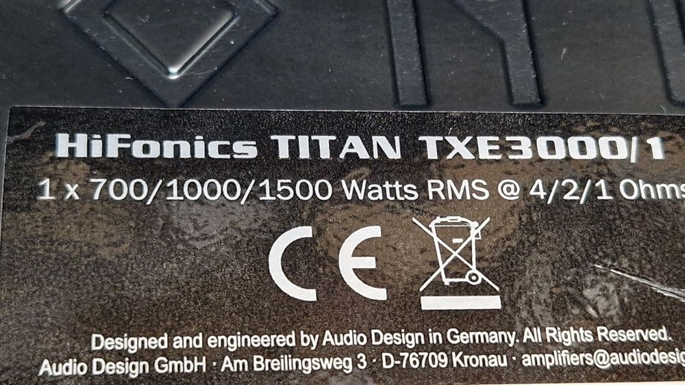 Wzmacniacz Hifonics Zeus TXE3000 monoblock klasa D
