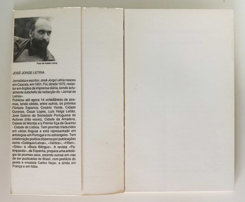 José Jorge Letria | A Bagagem Imaterial do Voo [1ª edição, 1991]