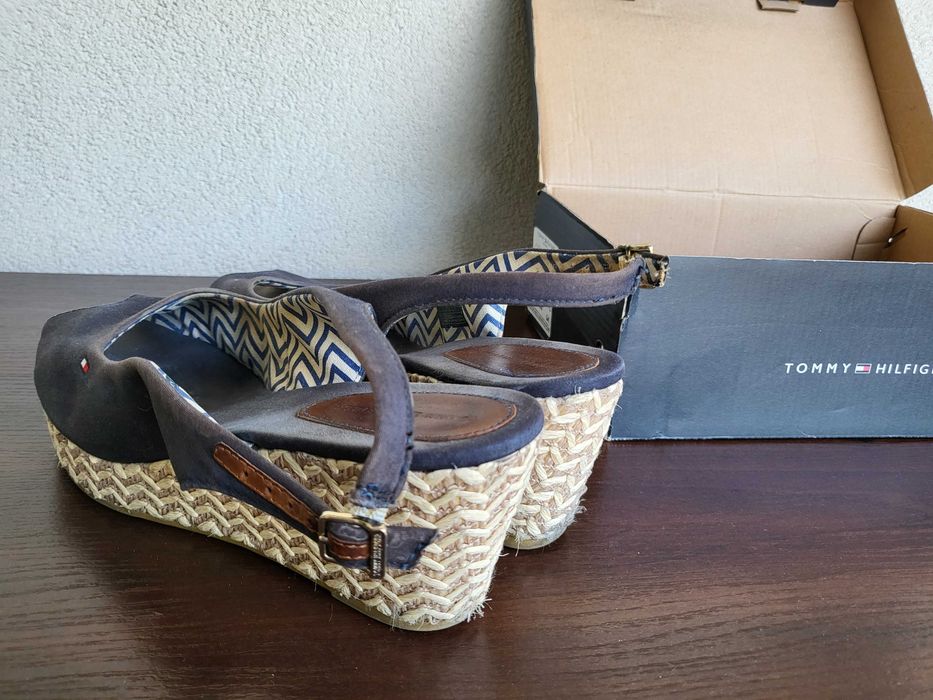 Sandały na koturnie, espadryle, Tommy Hilfiger, r.41, 26,5 cm, okazja!