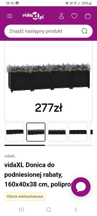 Skrzynia,donica,podniesiona rabata