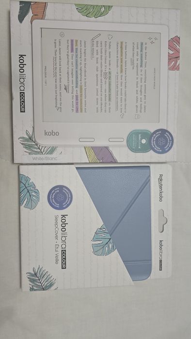 Kobo libra colour Branco com capa protecção