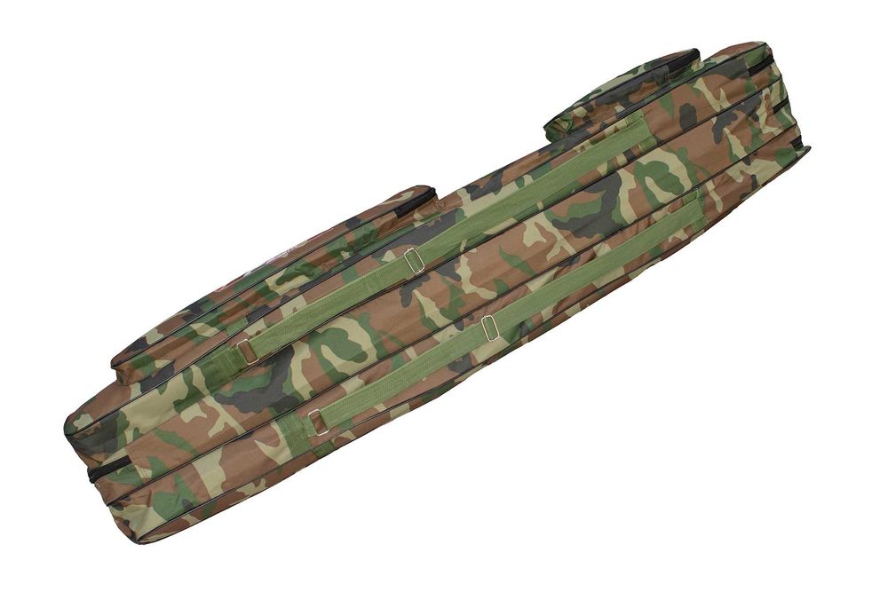 Usztywniany pokrowiec torba na wędki 140cm 3 komory kolor moro