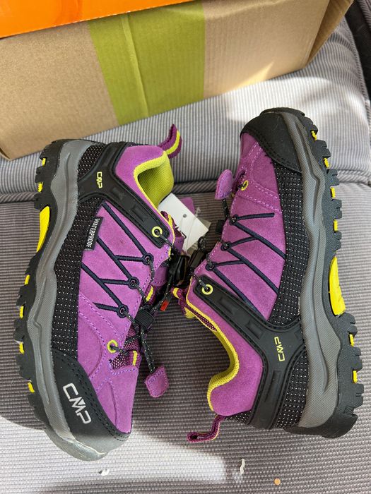 Trekkingi skórzane CMP niskie goratex roz 30/19,5 cm fioletowe