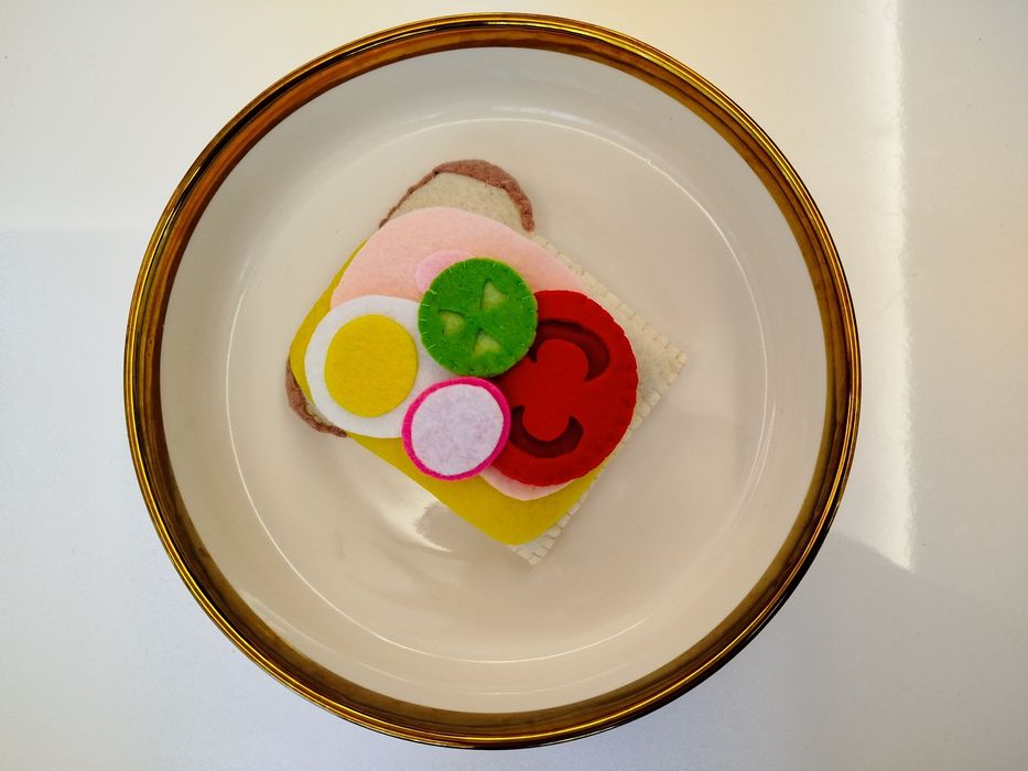 Kanapka z filcu do zabawy