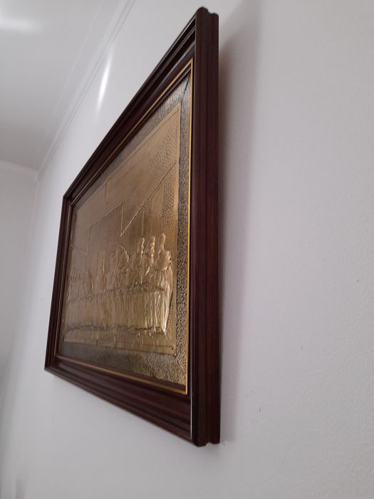 Quadro "A Última Ceia" em relevo