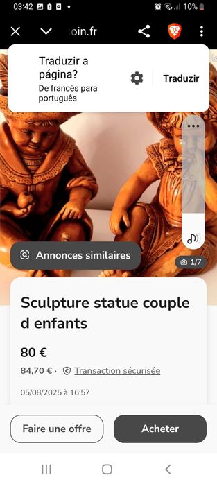 Estatuetas de decoração estilo francês de boa qualidade e elegância