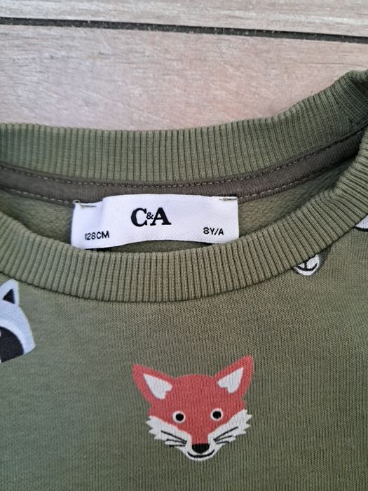 Bluza chłopięca C&A 128 8 lat zwierzątka