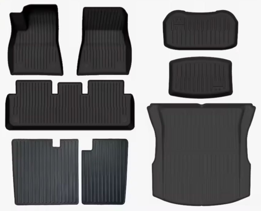 Conjunto 8 Tapetes Borracha TPE All Weather Tesla Model 3 Novos