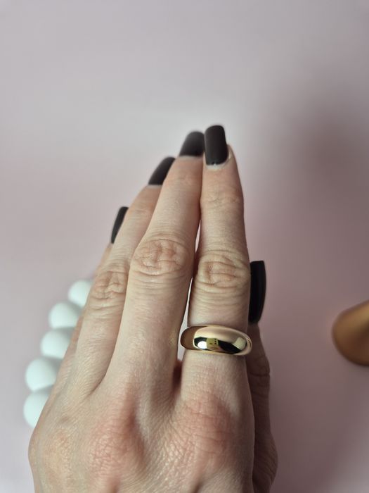 Złoty pierścionek obrączka bańka dmuchany gładki r. 14,5 p. 585