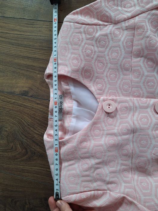 Wiosenny Łososiowy płaszczyk płaszcz długi żakiet 40