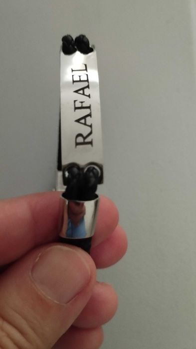 Pulseira aço inoxidável gravação Rafael