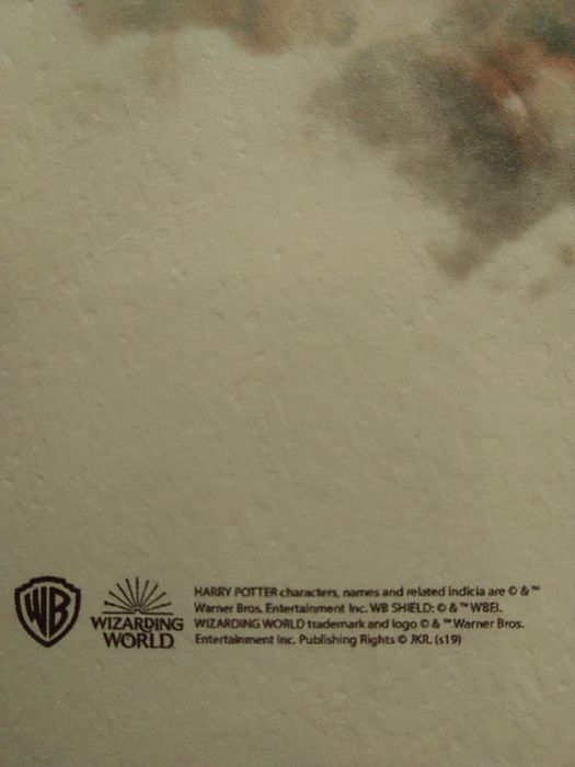 Folha de selos de coleccionador Harry Potter