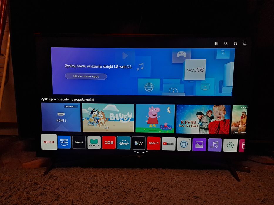 JAK NOWY tv Lg 43" 4K SMART WiFi DVBT-2 Hevc UHD HDR telewizor LED