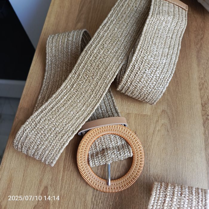 Nowy gumowany pasek 5 cm szerokości pleciony rozciągliwy Boho