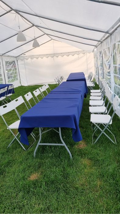 Namiot imprezowy   eventowy 10x5 dekoracje obrusy pokrowce transport