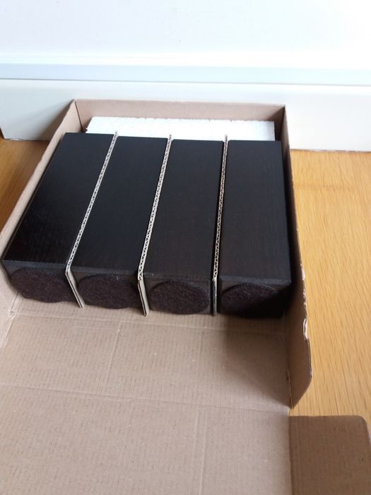 Conjunto de 4 pés de madeira wengué novos
