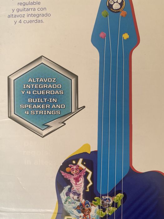 Guitarra eletrica com microfone Paw patrol Patrulha pata