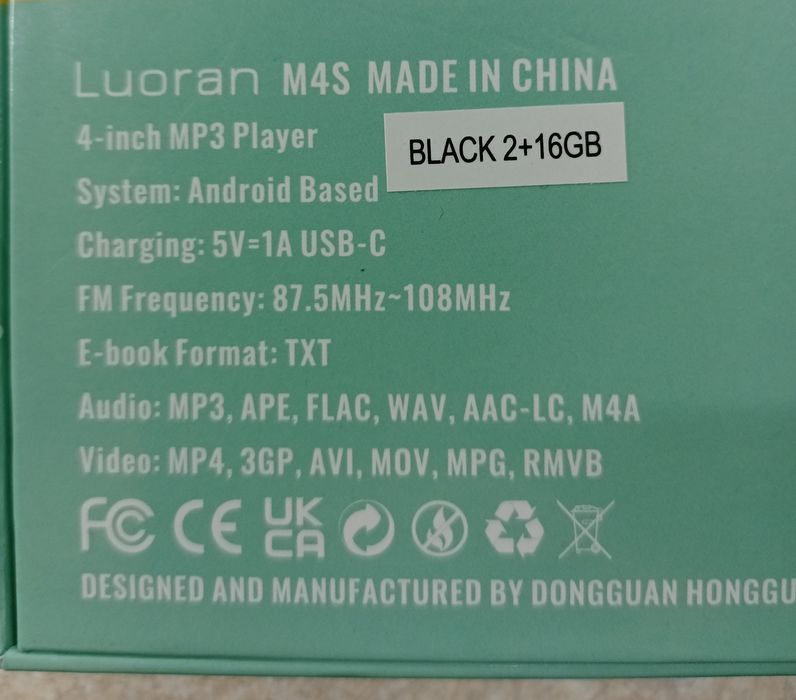 MP3-плеєр Luoran M4S з Wi-Fi та Spotify | 4” IPS | до 512 GB