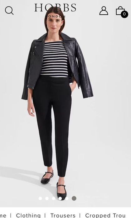 Hobbs London хлопковые чёрные брюки чиносы  р.10
