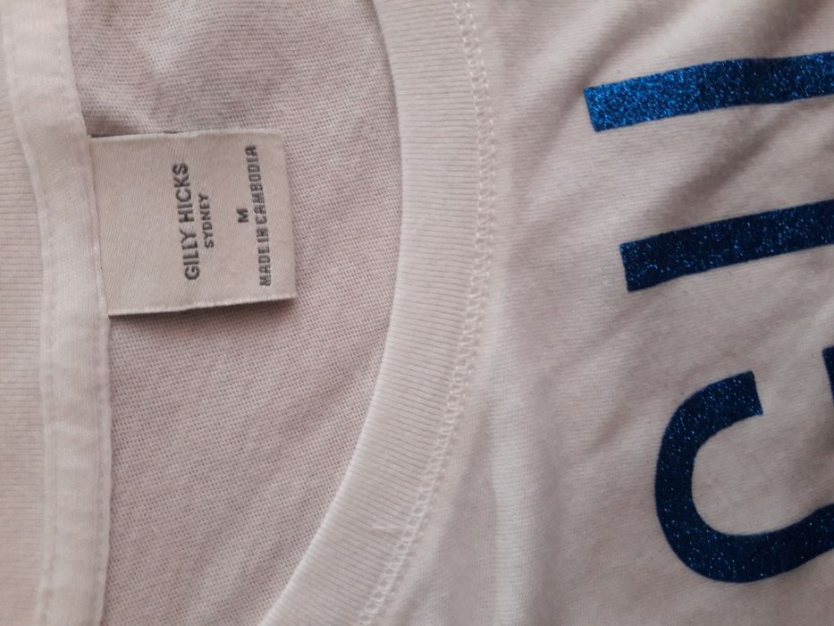 Gilly Hicks/Abercrombie modna bluzka premium brokat blue z USA r 10/38