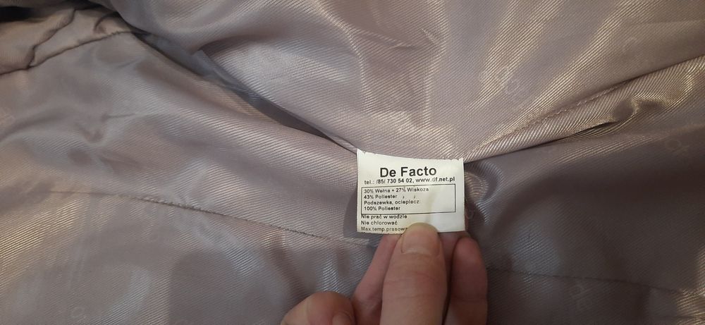 Płaszcz kurtka wełna 38 Defacto