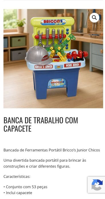 Bancada de Ferramentas Bricco's Junior + Kit Extra Oferta (Como Nova)