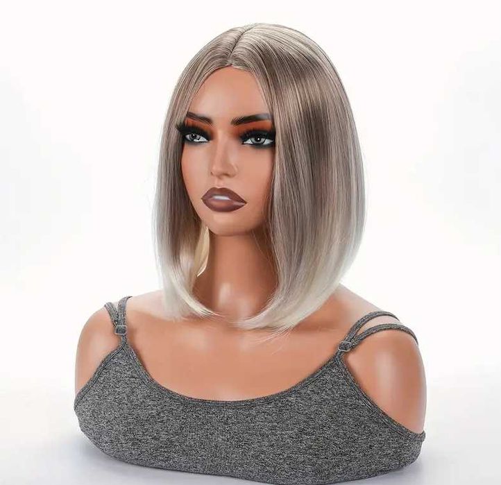 Peruka damska włosy blond długie proste pasemka Wysyłka PL