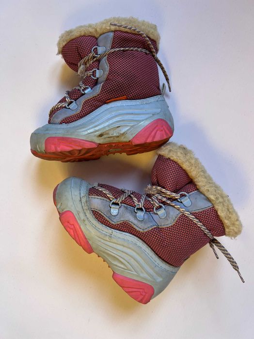 Demar buty kozaki śniegowce ocieplane wełna zimowe dziewczęce 24 25