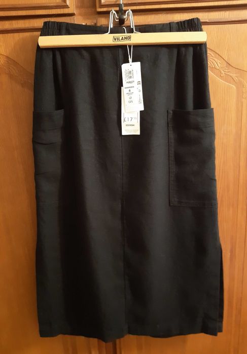 M&S лляна спідниця міді нова