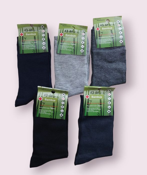 Skarpety męskie bambusowe 5 par 16 zł