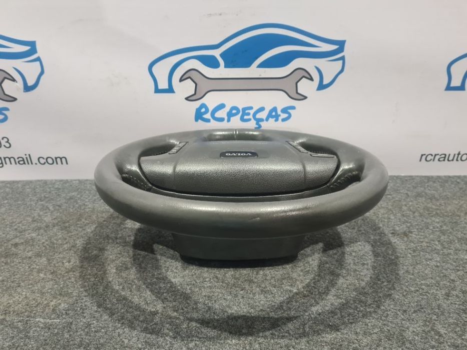 VOLANTE GUIADOR COMPLETO VOLVO S80 PELE COMANDOS MULTIFUNÇÕES AIRBAG