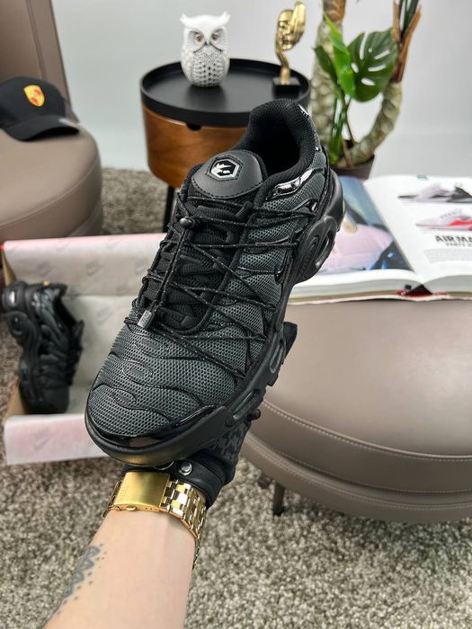 nike air max tn plus lace toggle black grey - купити чоловіче