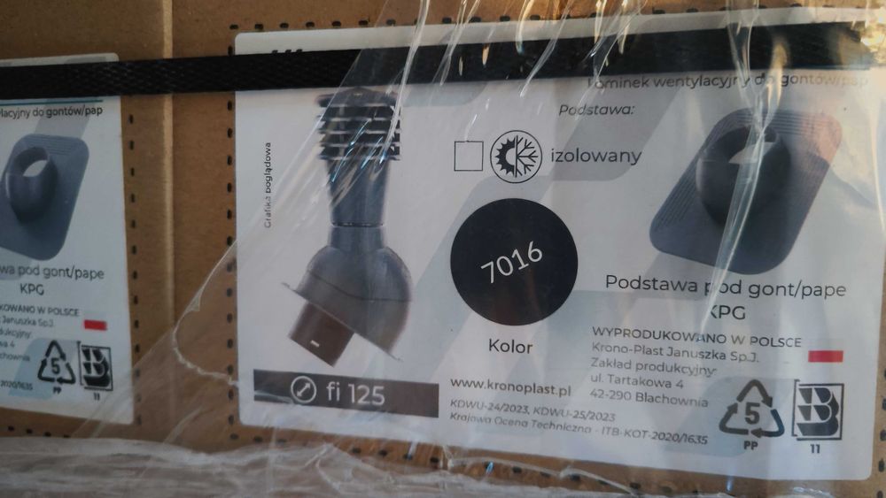 kominek wentylacyjny KRONO-PLAST Smartline fi125