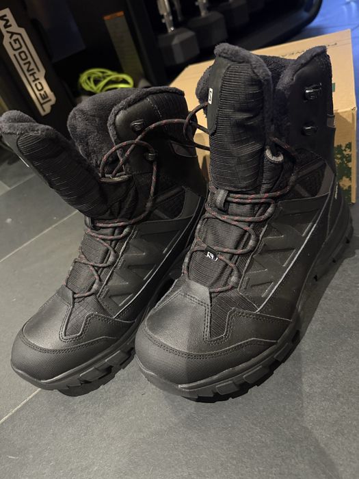 Buty Śniegowce Salomon Chalten TS CSWP BLACK/ASPHALT/PTR