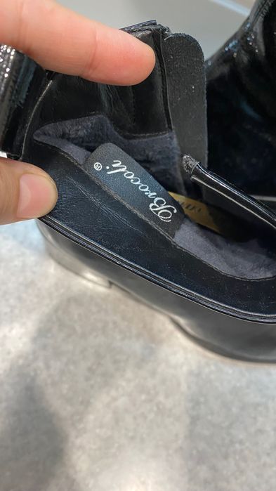 Напівчоботи ботінки шкіряні лаковані