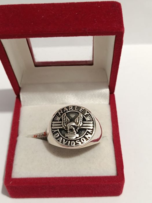 Srebrny sygnet Harley Davidson rozmiar 27, srebro próby 925