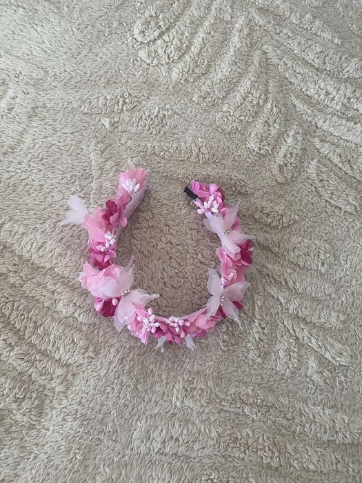 Віночок обідок з квітами та метеликами