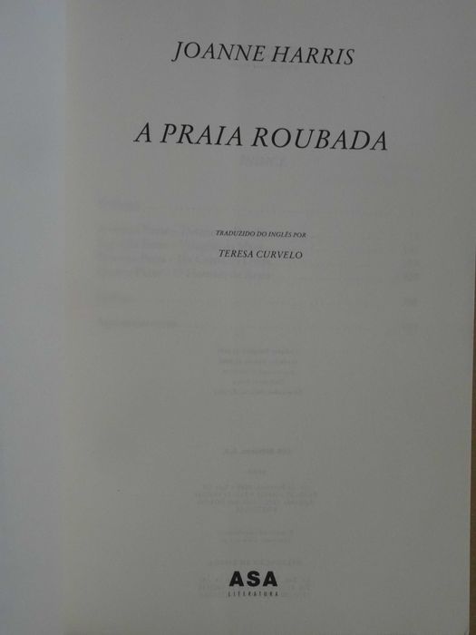 A Praia Roubada de Joanne Harris