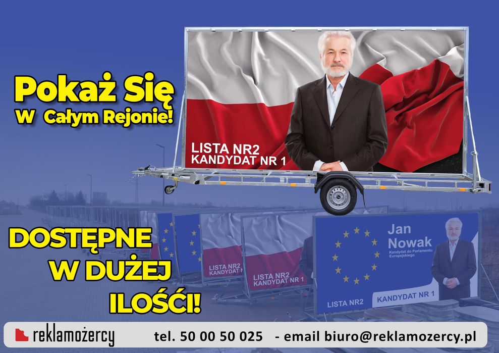 PRZYCZEPY REKLAMOWE, bilbordy, kampanie