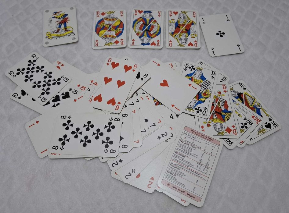 Karty do gry, Carta Mundi Belgium, Bridge, 55szt. (Kolekcje, hobby)